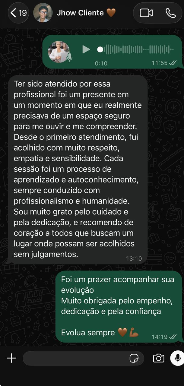 Captura de tela do relato 1, disponível para ampliar e ler.