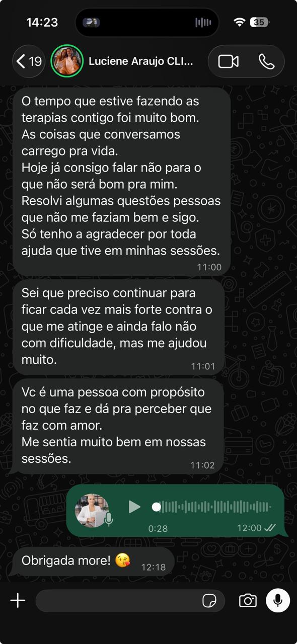 Captura de tela do relato 2, disponível para ampliar e ler.